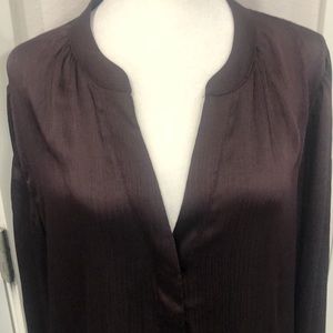 Banana Republic Deep Plum Satin Blouse